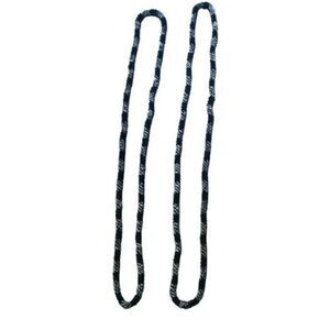 Beaded Necklace Jewelry Fashion Accessory Black Silver Tone Strand‎